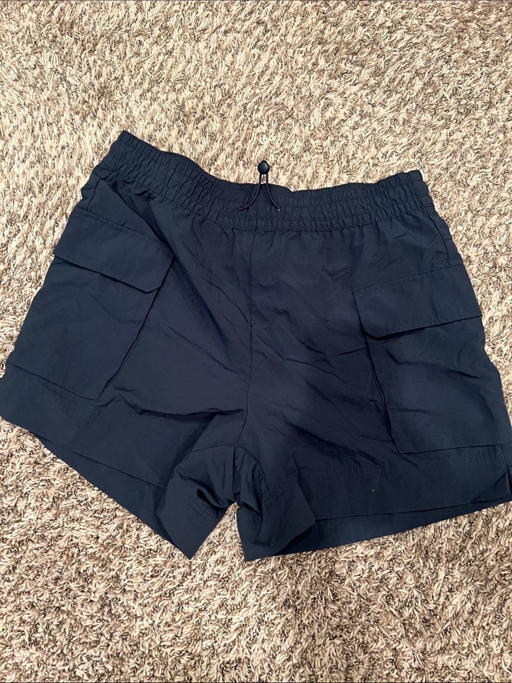 Old Navy Dark Navy Elastic-Waist Cargo Athletic Shorts